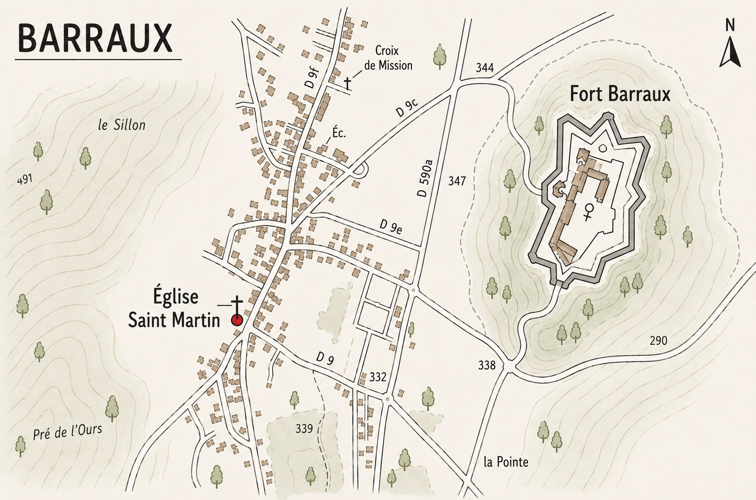 Carte de Barraux